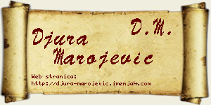 Đura Marojević vizit kartica